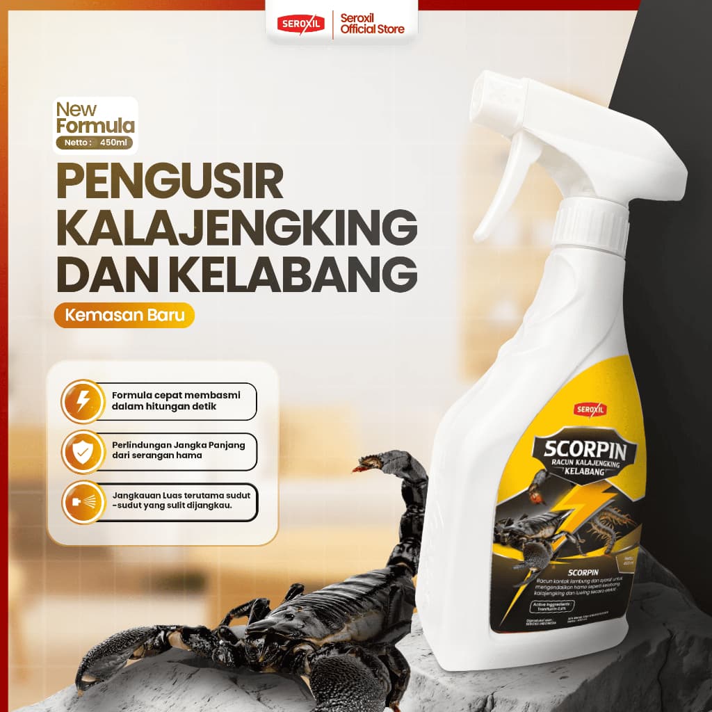 Seroxil Racun-Pembasmi Anti Kalajengking, Kelabang dan Luwing 450ml