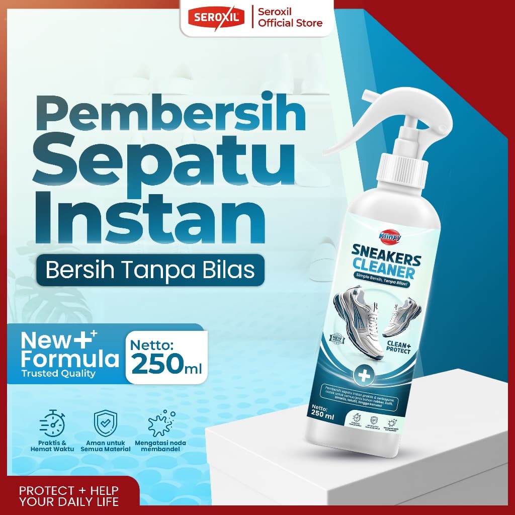 Seroxil Cairan Pembersih Cuci Sepatu Putih Sepatu Sneaker Shoe Cleaner 250ml (Klinxy)