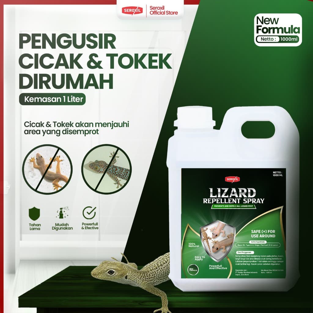 Seroxil Pengusir Cicak Alami Herbal/Lizard Repellent Spray Ampuh 1Liter