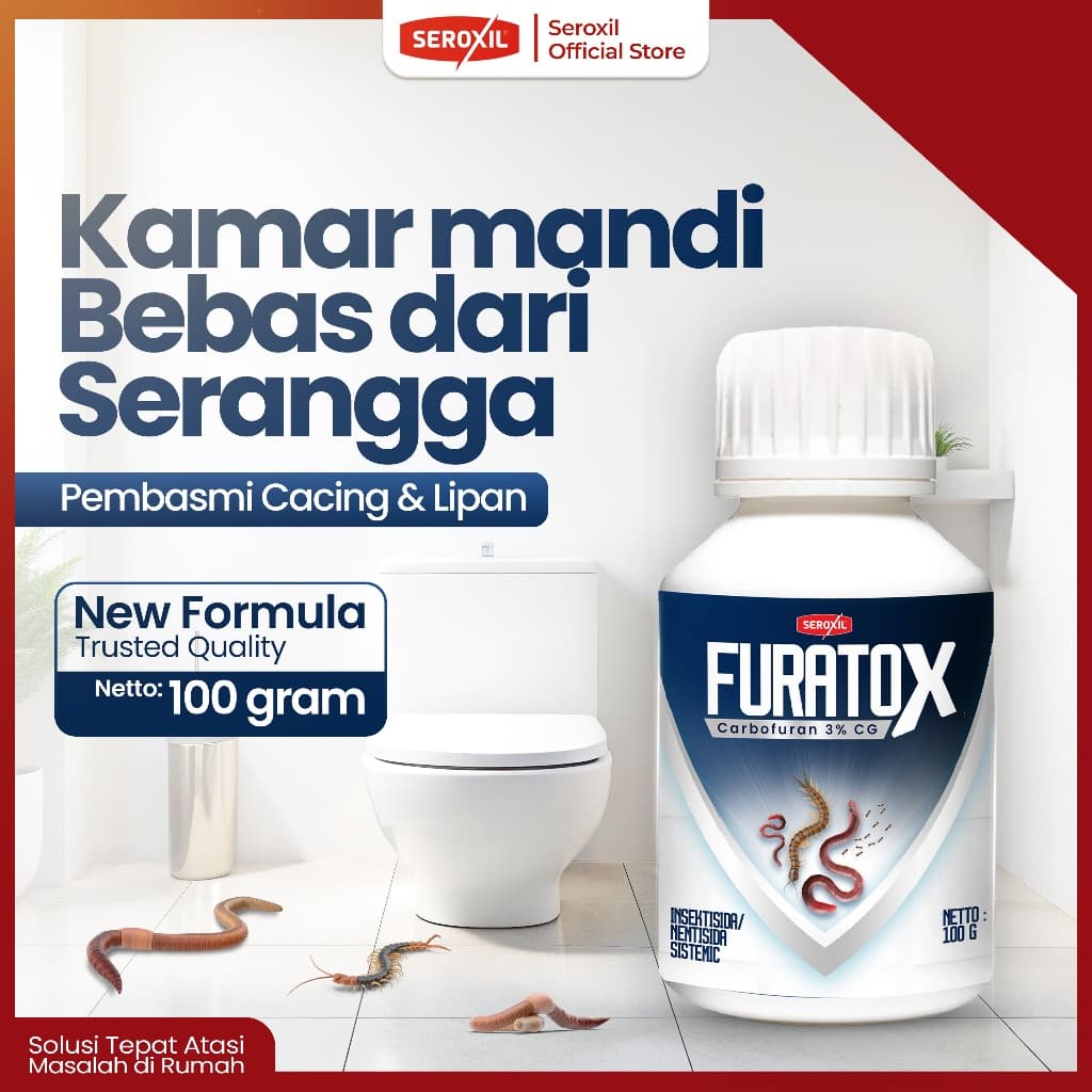 Seroxil Furatox Obat Racun Pembasmi Cacing Lipan Kaki Seribu Kamar Mandi 100gr