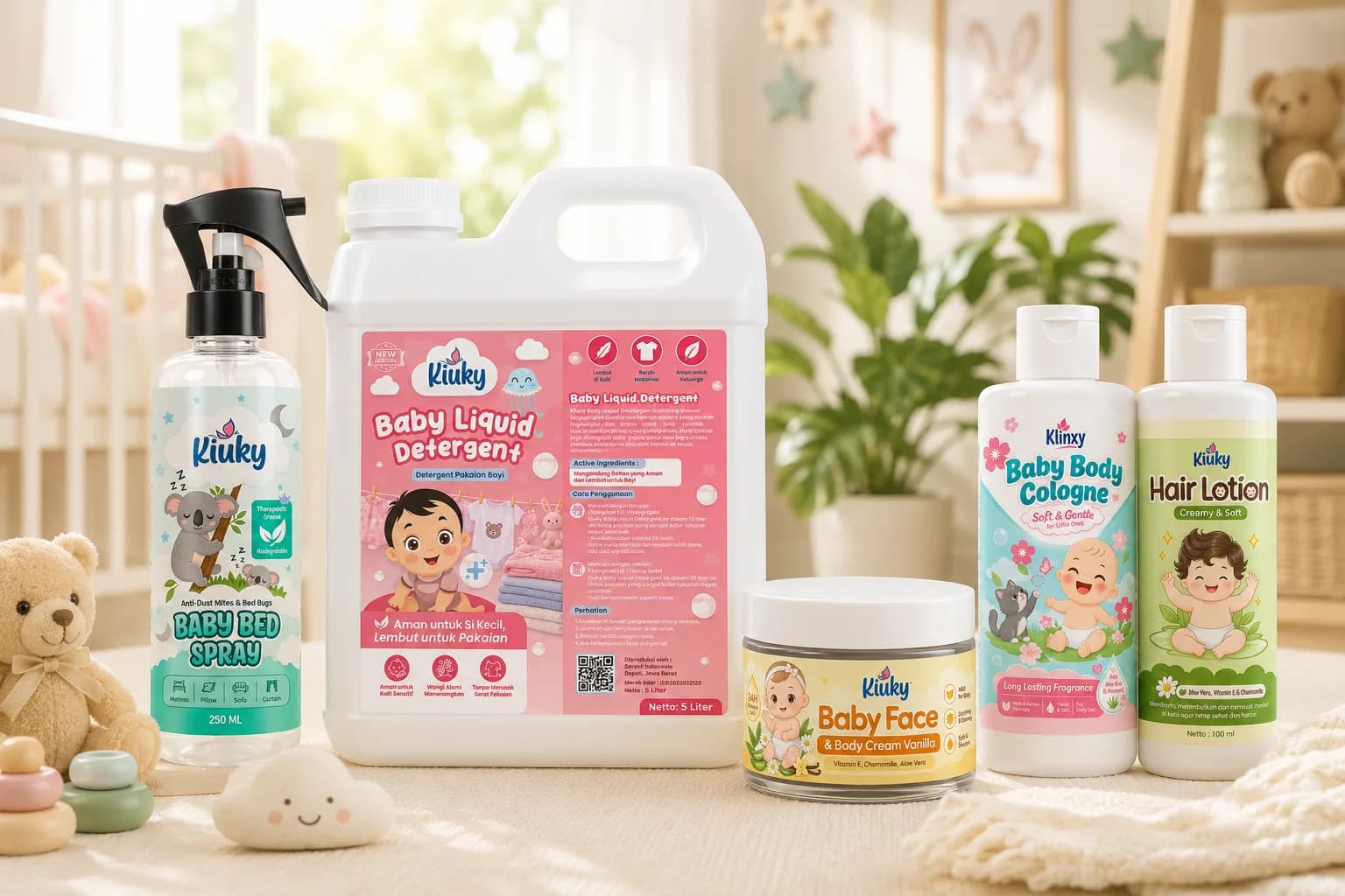Kelembutan ekstra untuk kulit dan pakaian bayi